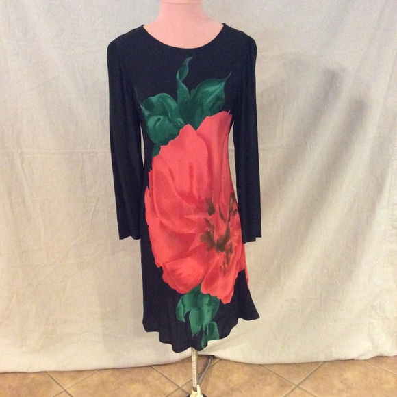 Vintage Dresses & Skirts - SOLD VINTAGE 90s sheer Big Floral slinky dress